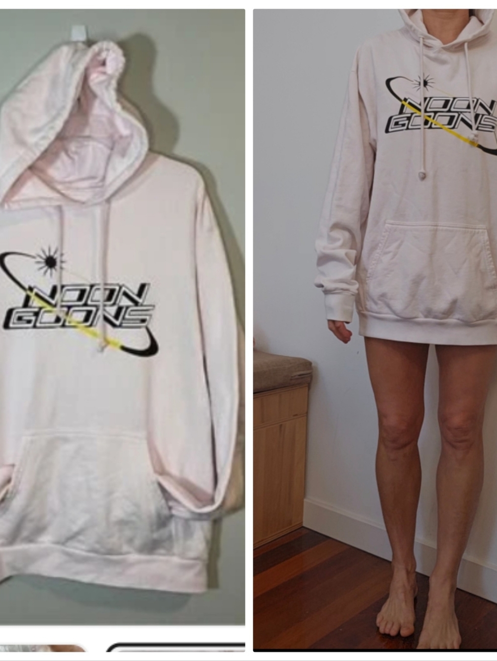 NOON GOONS Kith Los Angeles Soft Pink Hoodie Sweatshirt Maybe Dress S L
